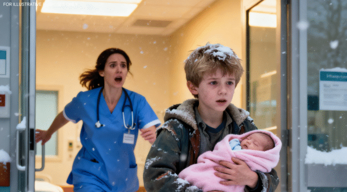 A bruised 7 year old boy walked into the ER carrying his baby sister—and what he said broke hear…