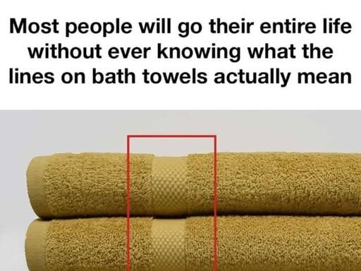 Here’s What The Lines On Bath Towels Actually Mean